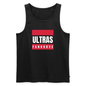 Ultras Fankurve Fußball Fan Supporter Statement - Männer Premium Bio Tank Top - Schwarz - Vorne - Michal (187cm)