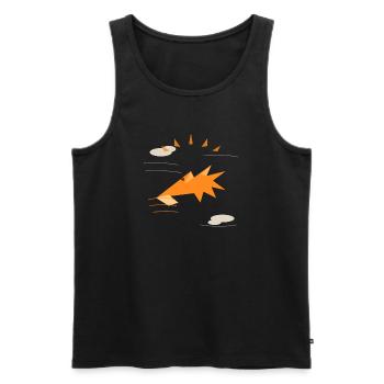 Geometrischer Oranger Drache Abstrakt - Männer Premium Bio Tank Top - Schwarz - Vorne - Michal (187cm)