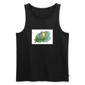 Grenouille - Débardeur bio Premium Homme - noir - Devant - Michal (187cm)