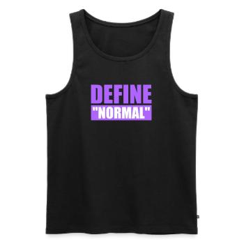 Define Normal Lustig Sarkastisch Definition Grafik - Männer Premium Bio Tank Top - Schwarz - Vorne - Michal (187cm)