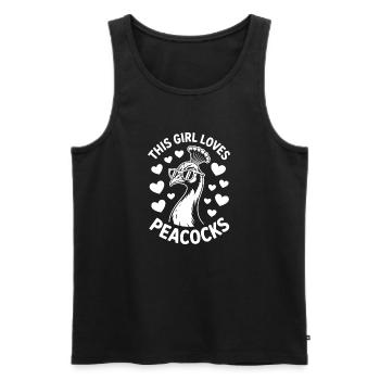 Peacock Sayings Peacock Bird Funny Peacock Gift - Men's Premium Organic Tank Top - black - Front - Michal (187cm)