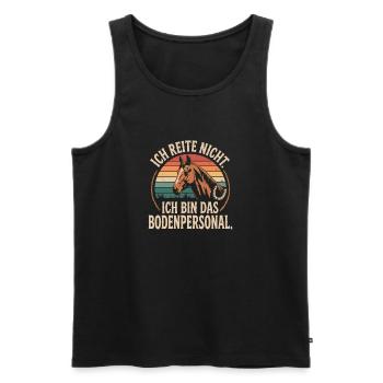 Pferde Ich Reite Nicht Ich Bin Das Bodenpersonal - Männer Premium Bio Tank Top - Schwarz - Vorne - Michal (187cm)