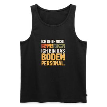 Pferde Ich Reite Nicht Ich Bin Das Bodenpersonal - Männer Premium Bio Tank Top - Schwarz - Vorne - Michal (187cm)