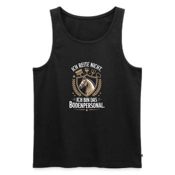 Pferde Ich Reite Nicht Ich Bin Das Bodenpersonal - Männer Premium Bio Tank Top - Schwarz - Vorne - Michal (187cm)