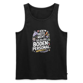Pferde Ich Reite Nicht Ich Bin Das Bodenpersonal - Männer Premium Bio Tank Top - Schwarz - Vorne - Michal (187cm)