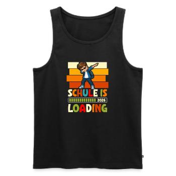 Schulanfang 2026 Einschulung Junge Mädchen Kita - Männer Premium Bio Tank Top - Schwarz - Vorne - Michal (187cm)