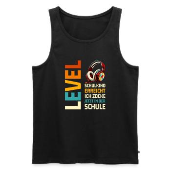 Schulanfang 2026 Einschulung Junge Mädchen Kita - Männer Premium Bio Tank Top - Schwarz - Vorne - Michal (187cm)