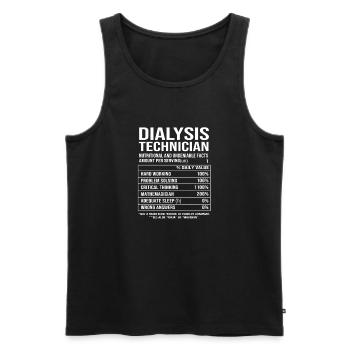 Technicien en dialyse - Débardeur bio Premium Homme - noir - Devant - Michal (187cm)