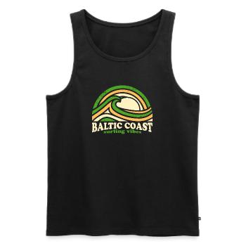 Baltic Coast Surf Design – Rétro Green - Débardeur bio Premium Homme - noir - Devant - Michal (187cm)