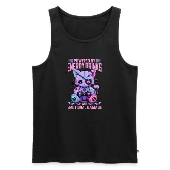 Pastel Goth Soft Goth Gaming Gamer - Men's Premium Organic Tank Top - black - Front - Michal (187cm)