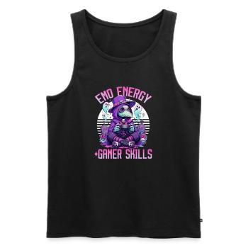 Pastel Goth Soft Goth Gaming Gamer - Men's Premium Organic Tank Top - black - Front - Michal (187cm)