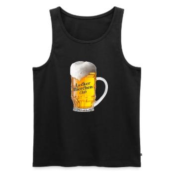 Lecker Bierchen Club - Bier Bierglas Biertrinker - Männer Premium Bio Tank Top - Schwarz - Vorne - Michal (187cm)
