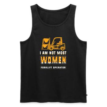 Forklift driver - Men's Premium Organic Tank Top - black - Front - Michal (187cm)