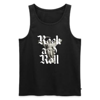 L’Ange du Rock and Roll - Débardeur bio Premium Homme - noir - Devant - Michal (187cm)