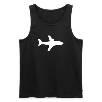 Flugzeug Reise Flugreise Geschenk - Männer Premium Bio Tank Top - Schwarz - Vorne - Michal (187cm)