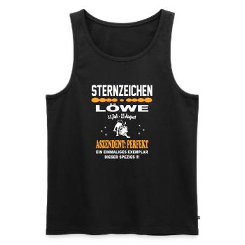 Sternzeichen Löwe: Ascendant Perfekt - Männer Premium Bio Tank Top - Schwarz - Vorne - Michal (187cm)