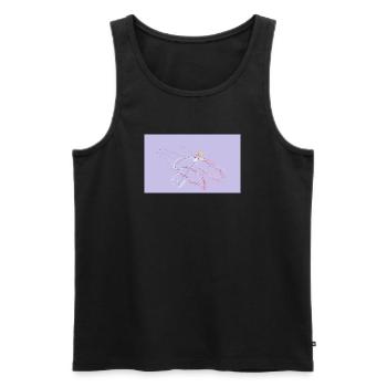 He didn't want to be late.... - Men's Premium Organic Tank Top - black - Front - Michal (187cm)