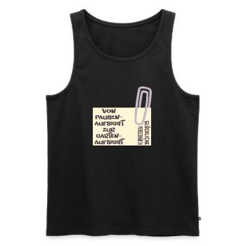 Abschied Lehrerin - Pensionärin Garten - Männer Premium Bio Tank Top - Schwarz - Vorne - Michal (187cm)