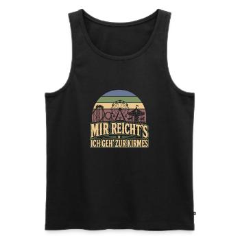 Mir Reicht's Ich Geh Zur Kirmes Kirmes Spruch - Männer Premium Bio Tank Top - Schwarz - Vorne - Michal (187cm)