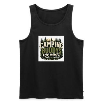 Camping Buddys Für Immer - Männer Premium Bio Tank Top - Schwarz - Vorne - Michal (187cm)