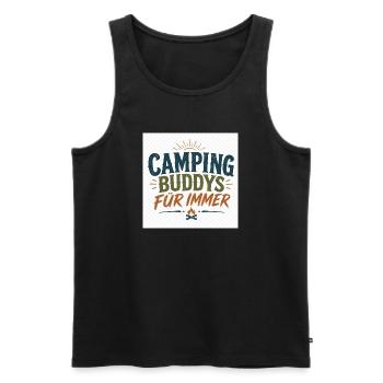 Camping Buddys Für Immer - Männer Premium Bio Tank Top - Schwarz - Vorne - Michal (187cm)