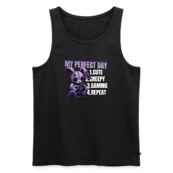 Pastel Goth Soft Goth Gaming Gamer - Men's Premium Organic Tank Top - black - Front - Michal (187cm)