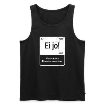 Ei jo! - Saarländisch für Profis - Element-Kachel - Männer Premium Bio Tank Top - Schwarz - Vorne - Michal (187cm)