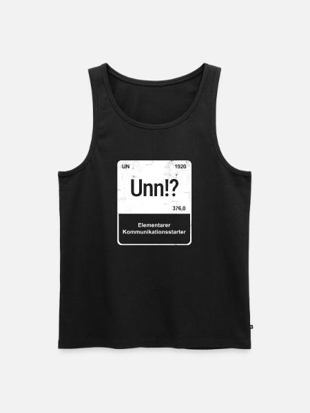 Unn!? - Saarländisch für Profis! - Männer Premium Bio Tank Top - Schwarz