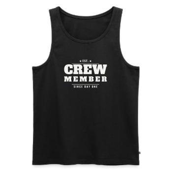 Événement du personnel de l’équipe Vintage Est Retro Member - Débardeur bio Premium Homme - noir - Devant - Michal (187cm)