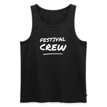 Festival Crew Brush Lettering Team Staff Event - Men's Premium Organic Tank Top - black - Front - Michal (187cm)