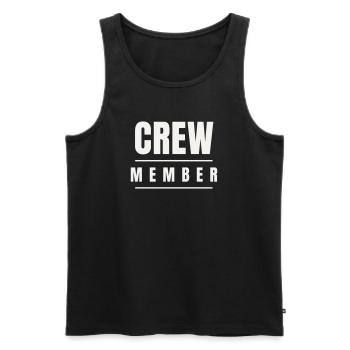 Crew Member Bold Team Staff Event Festival Group - Men's Premium Organic Tank Top - black - Front - Michal (187cm)