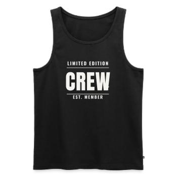 Crew Limited Edition Badge Est Team Staff Event - Men's Premium Organic Tank Top - black - Front - Michal (187cm)