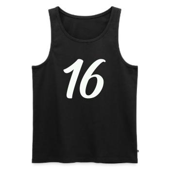 16- - Débardeur bio Premium Homme - noir - Devant - Michal (187cm)