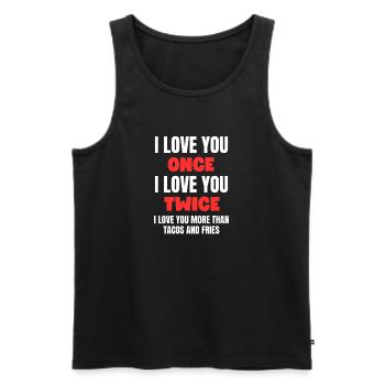 Tacos Fries Love - Débardeur bio Premium Homme - noir - Devant - Michal (187cm)
