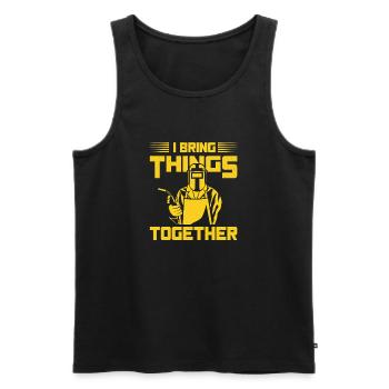 I Bring Things Together Stuff Welders Gift Idea - Men's Premium Organic Tank Top - black - Front - Michal (187cm)