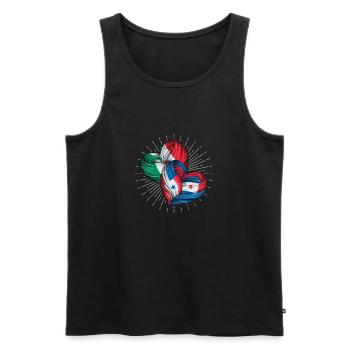 Mexico and Panama Friendship - Men's Premium Organic Tank Top - black - Front - Michal (187cm)
