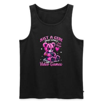 Pastel Goth Soft Goth Gaming Gamer - Débardeur bio Premium Homme - noir - Devant - Michal (187cm)