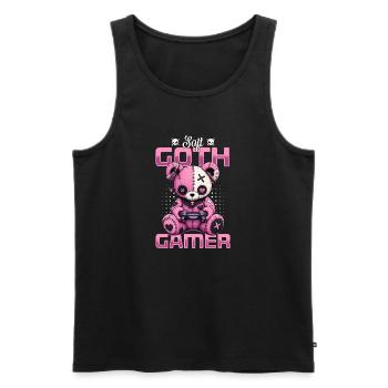 Pastel Goth Soft Goth Gaming Gamer - Débardeur bio Premium Homme - noir - Devant - Michal (187cm)