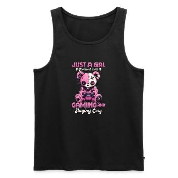 Pastel Goth Soft Goth Gaming Gamer - Débardeur bio Premium Homme - noir - Devant - Michal (187cm)
