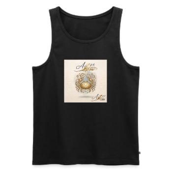 Golden Crayfish Zodiac - Men's Premium Organic Tank Top - black - Front - Michal (187cm)