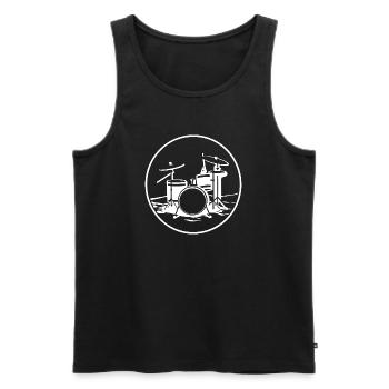 percussion - Men's Premium Organic Tank Top - black - Front - Michal (187cm)