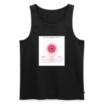 Rosace Fibonacci Rose Délicate - Débardeur bio Premium Homme - noir - Devant - Michal (187cm)