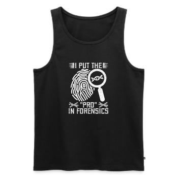 Forensic Analyst Put The Pro In Squad Crime Lab - Men's Premium Organic Tank Top - black - Front - Michal (187cm)