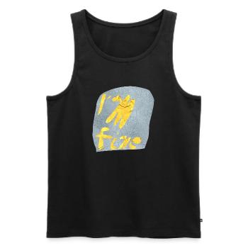 I’m Well – Conception de texte en feuille d’or - Débardeur bio Premium Homme - noir - Devant - Michal (187cm)