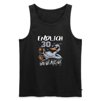 Geburtstag Ente Gut Alles Gut 30 Jahre Comic - Männer Premium Bio Tank Top - Schwarz - Vorne - Michal (187cm)