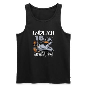 Geburtstag Ente Gut Alles Gut 18 Jahre Comic - Männer Premium Bio Tank Top - Schwarz - Vorne - Michal (187cm)