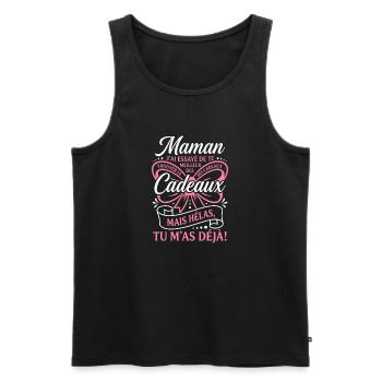 Humour Maman Meilleur Cadeau Tu M'as Déjà - Débardeur bio Premium Homme - noir - Devant - Michal (187cm)