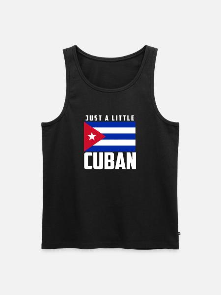 Gewoon een beetje Cubaanse Cubaanse vlag Cubaanse trots - Mannen Premium Bio Tanktop - zwart