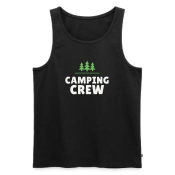 Camping Crew Camping Nature Team Friends Outdoor - Men's Premium Organic Tank Top - black - Front - Michal (187cm)
