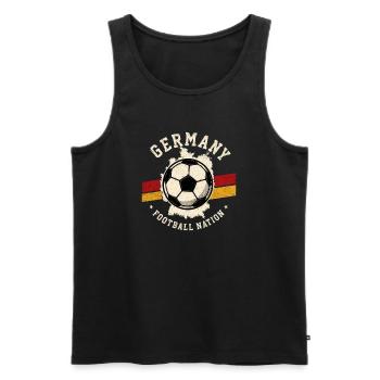 Blason de la nation allemande de football - Débardeur bio Premium Homme - noir - Devant - Michal (187cm)